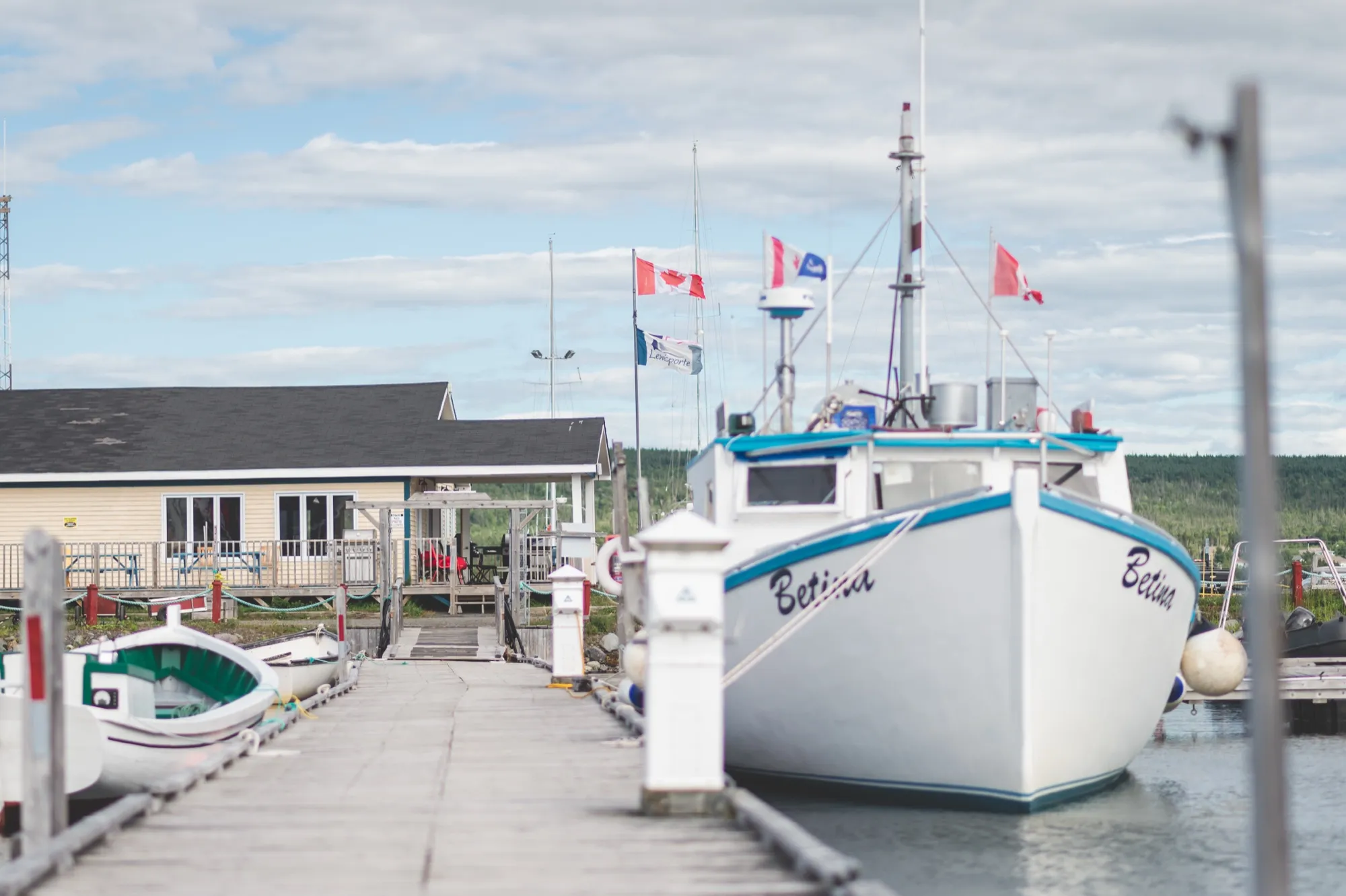 The fishing boat Betina tied up at the wharf